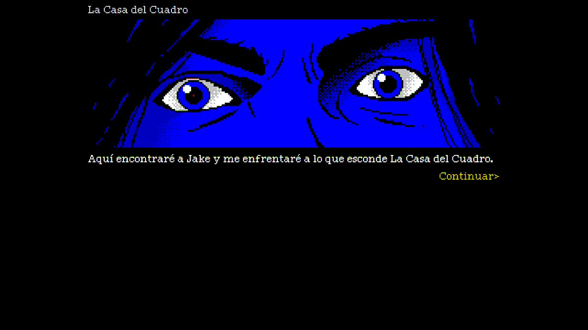 robirocom's tweet image. Por fin puedo anunciar que La Casa del Cuadro está completa al 100%. Una vez dibujado lo que me faltaba he repasado algunos textos, editado el sonido y solucionados algunos bugs. Estoy preparando una versión para testear y el próximo paso será reclutar a unos cuantos valientes 😉