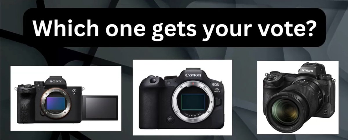 EpicOnlineDeals's tweet image. Looking for a new top of the range camera?

We compare  Sony vs Canon vs Nikon here:

youtu.be/98_3027cJ7g
​
Comment below: 
Which camera would YOU take:
#Sony, #canon or #Nikon?
#camera #dslr #ad #amazon

@SonyElectronics
@CanonUKandIE
@Nikon