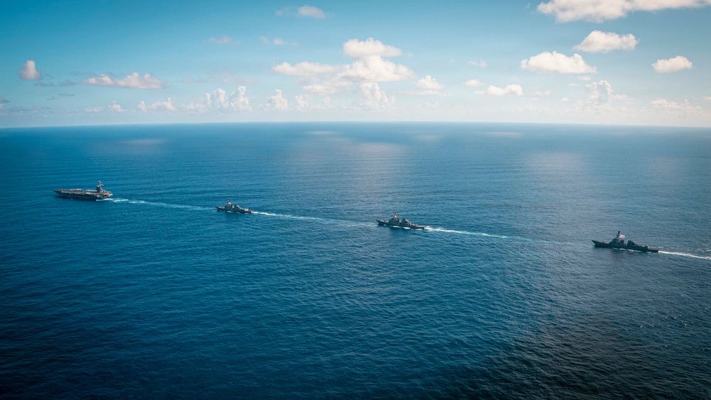 The Gerald R. Ford Carrier Strike Group, led by the USS Gerald R. Ford (CVN-78), transited the Anegada Passage between the British Virgin Islands and Anguilla earlier today, November 16, 2025, entering the Caribbean Sea from the Northern Atlantic. There she will join the Iwo Jima