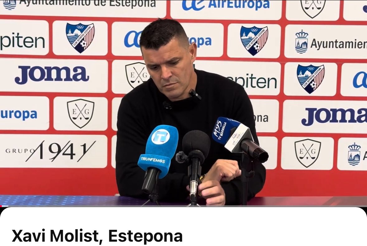 TRIUNFEMOS1's tweet image. EL PARTIDO DE TRIUNFEMOS 
Rueda de prensa

@CDEstepona 1-2 @CAAntoniano 

Xavi Molist, CD Estepona 

👇👇👇👇👇👇👇👇👇👇

youtu.be/omPt0HNOQo4?si…