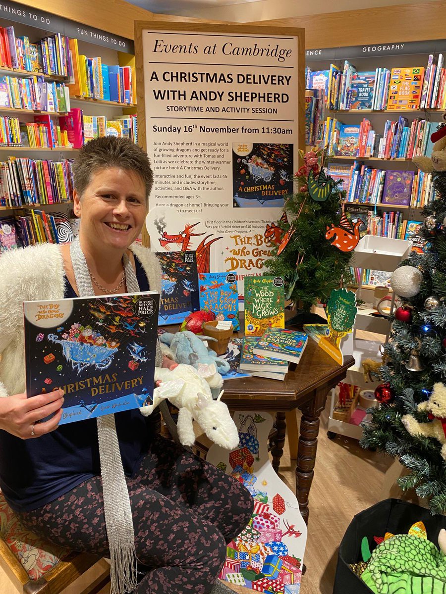 andyjshepherd's tweet image. What a lovely event at @WaterstonesCamb today - my first public reading of #TheBoyWhoGrewDragonsAChristmasDelivery!

Thank you so much to Amy &amp;amp; the team in store and all the wonderful dragon desperadoes who came along and joined in the fun!