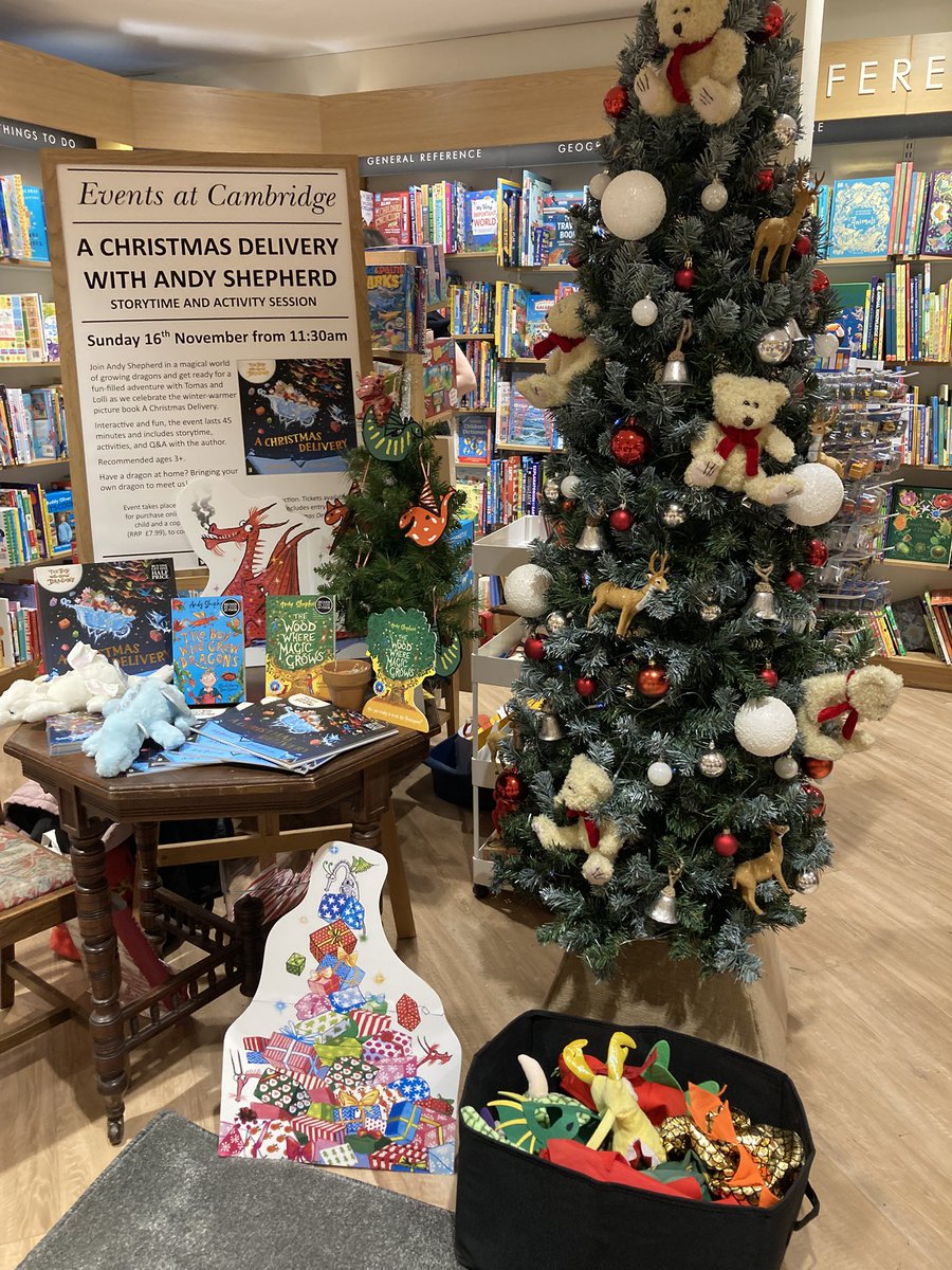andyjshepherd's tweet image. What a lovely event at @WaterstonesCamb today - my first public reading of #TheBoyWhoGrewDragonsAChristmasDelivery!

Thank you so much to Amy &amp;amp; the team in store and all the wonderful dragon desperadoes who came along and joined in the fun!
