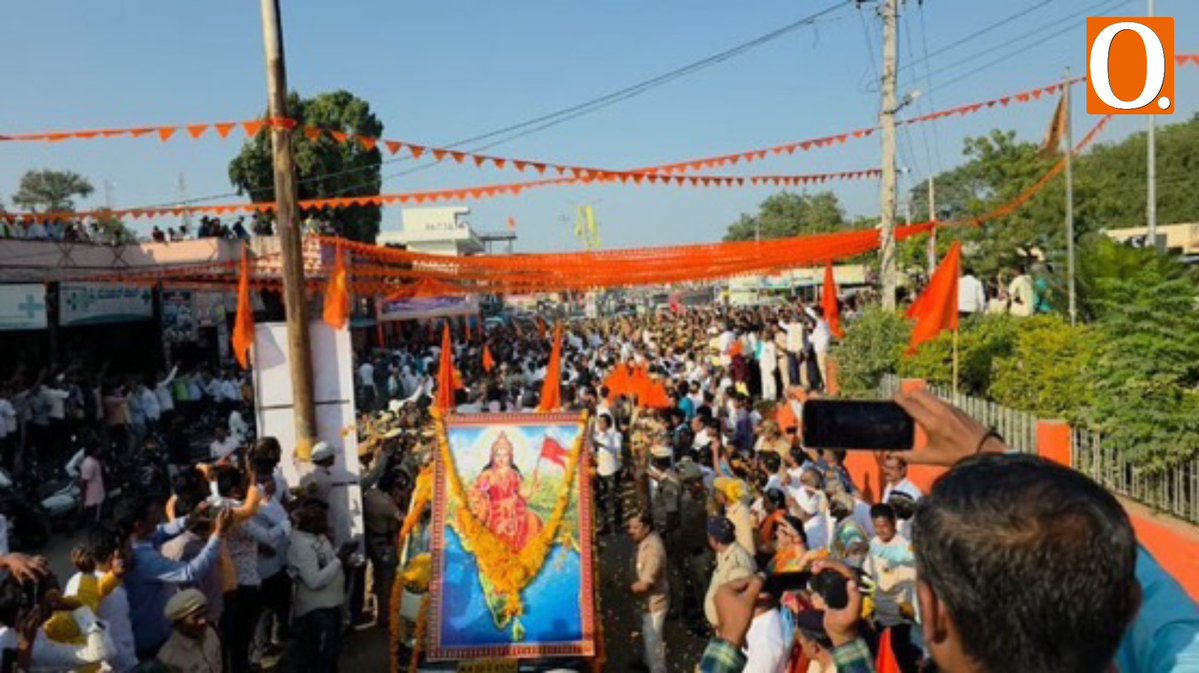 eOrganiser's tweet image. RSS Swayamsevak took part in a grand Path Sanchalan held in Chittapura, Karnataka.

#RSS100Years #RSS100 #RSS