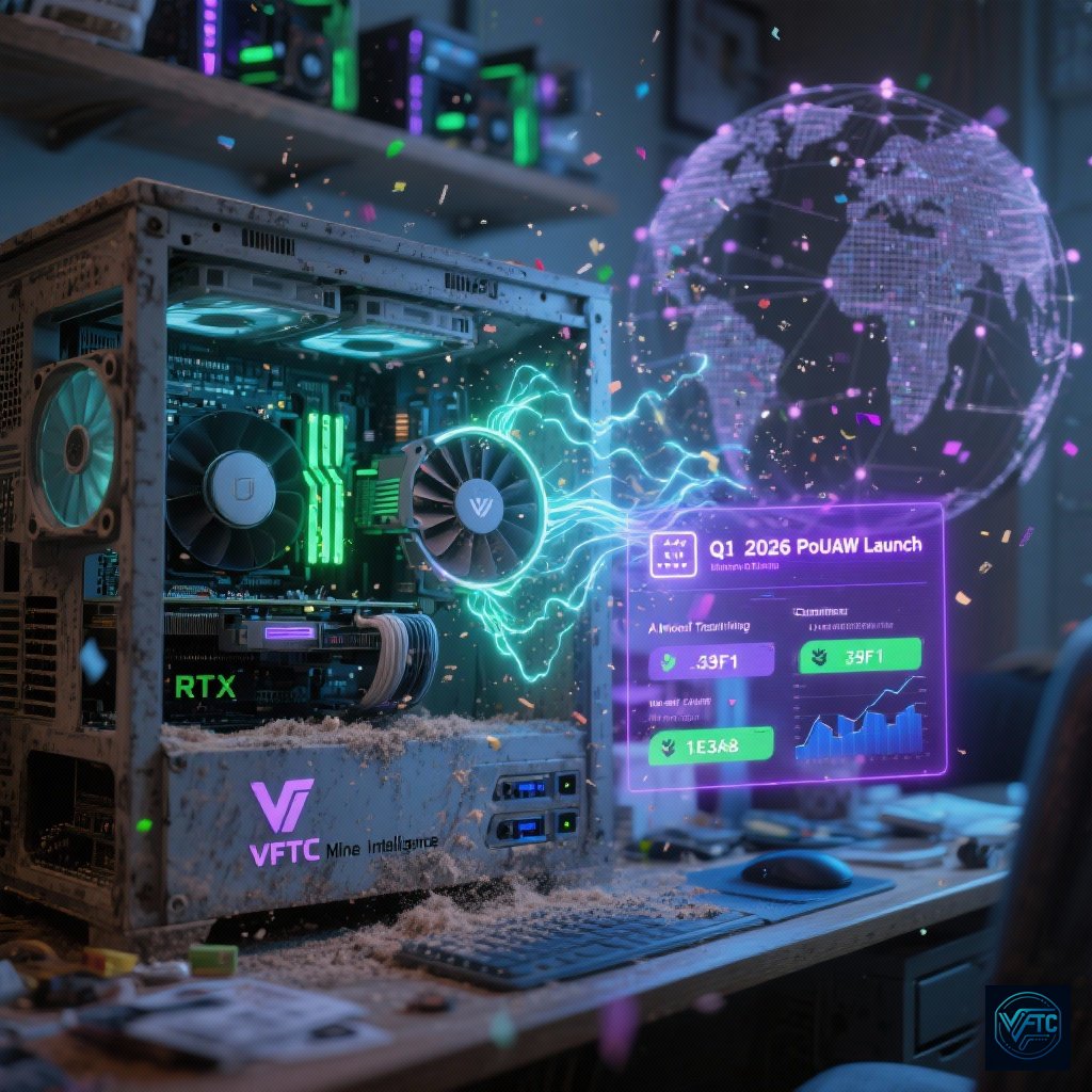 Picture this: Your dusty gaming rig humming away, powering the next big AI discovery while stacking VFTC rewards—decentralized compute democratized for all, slashing costs 50-70% below Big Tech giants.