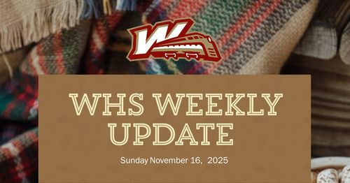 WCSDWHS's tweet image. 📣 Parents, Guardians, &amp;amp; Students! 🗓️ Check out the Weekly Update for November 16th at the link below with all the events &amp;amp; info for the next 2 weeks at WHS! #ZephyrTough #WeAreZephyrs
👉 Weekly Smore: buff.ly/SqUZhY5
👉 Weekly Top 5 Video: youtu.be/Ogdf9J9YuO0