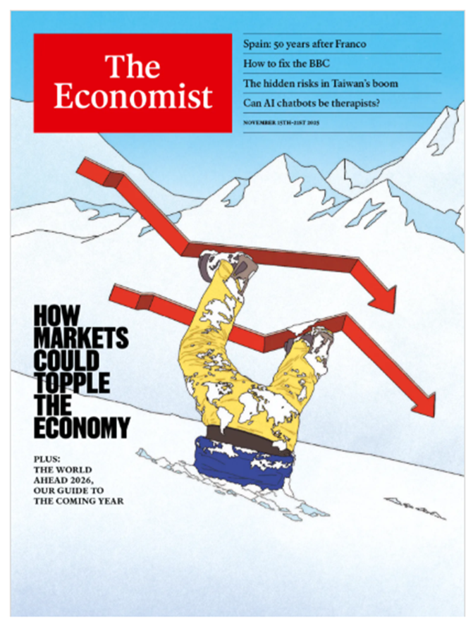RyanDetrick's tweet image. Things you usually don&apos;t see with the S&amp;amp;P 500 2.3% away from all-time highs.

* The Economist with another over-the-top bearish cover about how a crash is imminent
* AAII bears at 49%, highest with stocks near ATHs since April 2013
* CNN Fear &amp;amp; Greed in Extreme Fear.