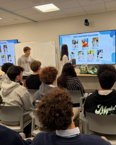ColumbusHS_Mia's tweet image. Earlier this week, members of our Mental Health Awareness Club visited the University of Miami to meet with COPE, a group dedicated to mental health awareness. They discussed mental health—especially men’s mental health—and toured campus. #CPride #Adelante