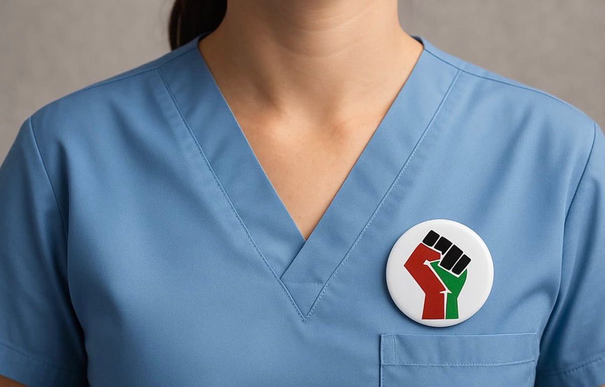 HenMazzig's tweet image. A Free Palestine nurse refused to treat a Jewish woman in Amsterdam 🇳🇱

Jonath Weinberger recounts that she was denied medical care by a nurse who refused to remove a Free Palestinian fist-shaped pin.

“When I entered the room, the nurse waiting for me was wearing a large pin…