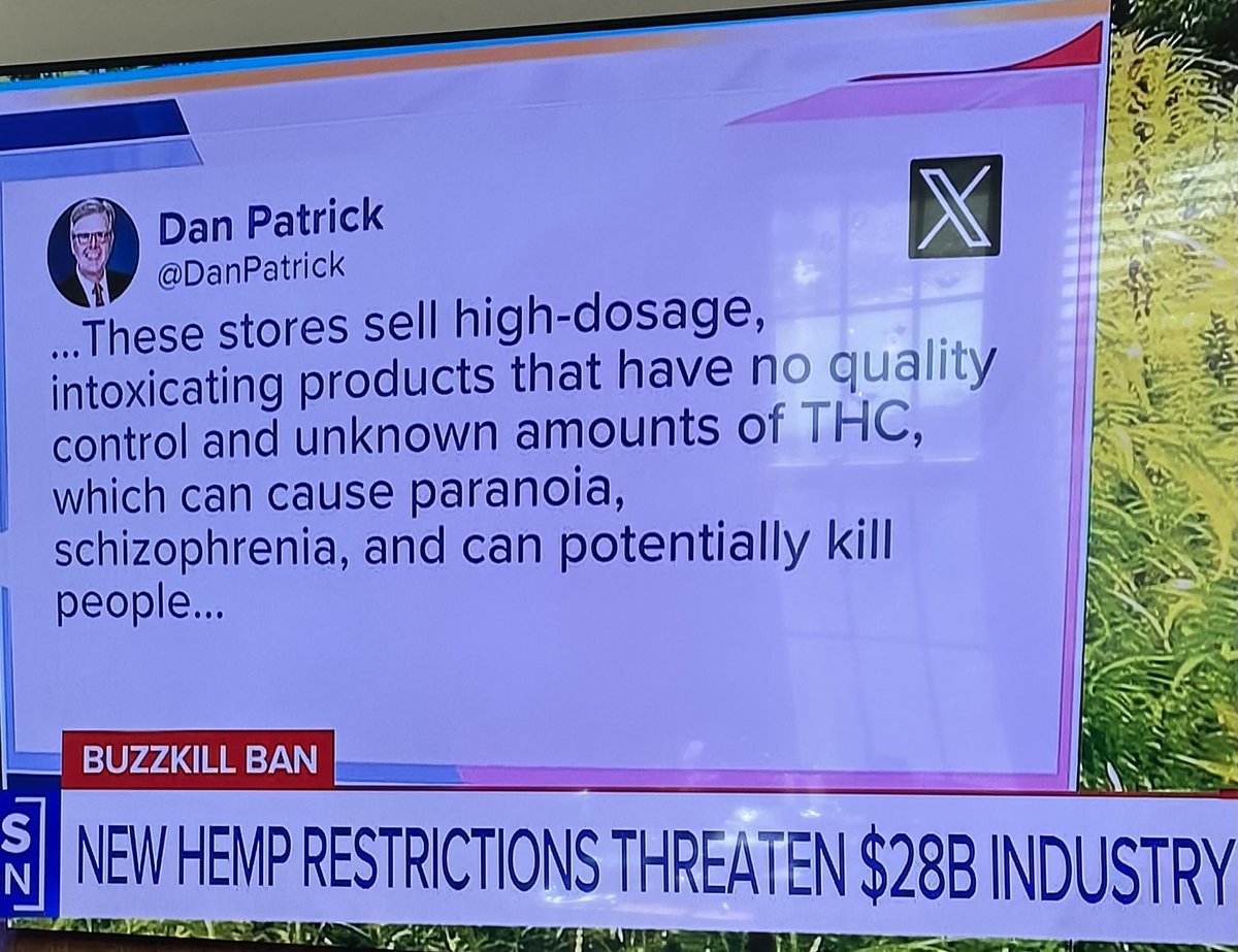 ⁦<a href="/DanPatrick/">Dan Patrick</a>⁩ how drunk were you when you posted this nonsense!  #Michigan strictly tests every #dispensary product!  Which #liquor company is lining your pockets?