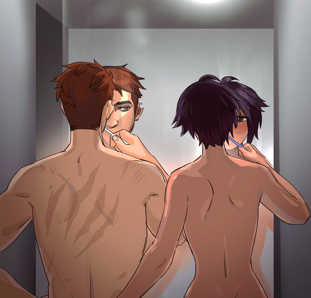 Robert and Courtney morning 

#dispatch#dispatchfanart #dispatchgame #invisigal#invisigaldispatch #invisimech