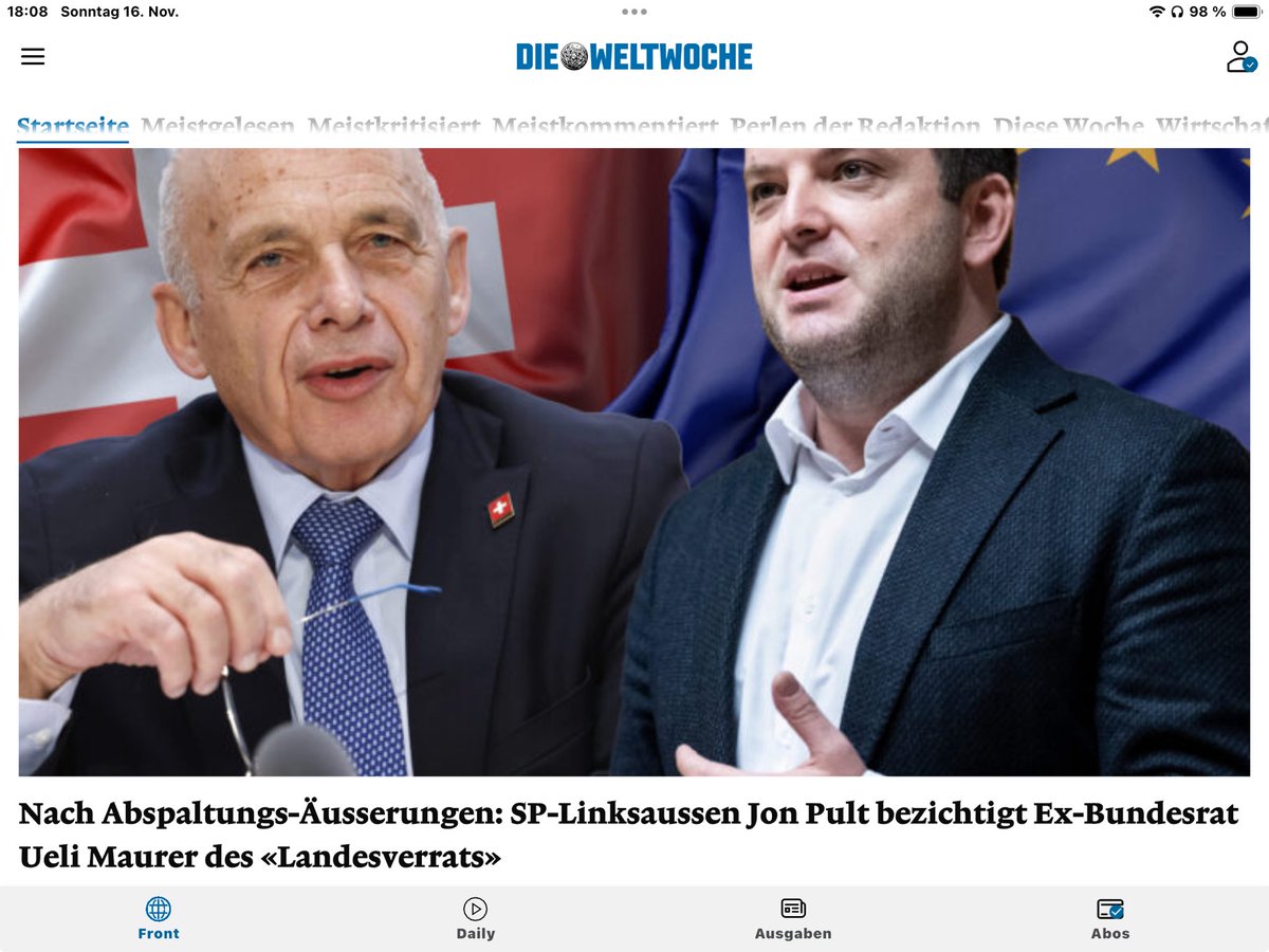 Dieser Halbschweizer ist ein Dummschwätzer. Und dieser Idiot wollte Bundesrat werden ….
