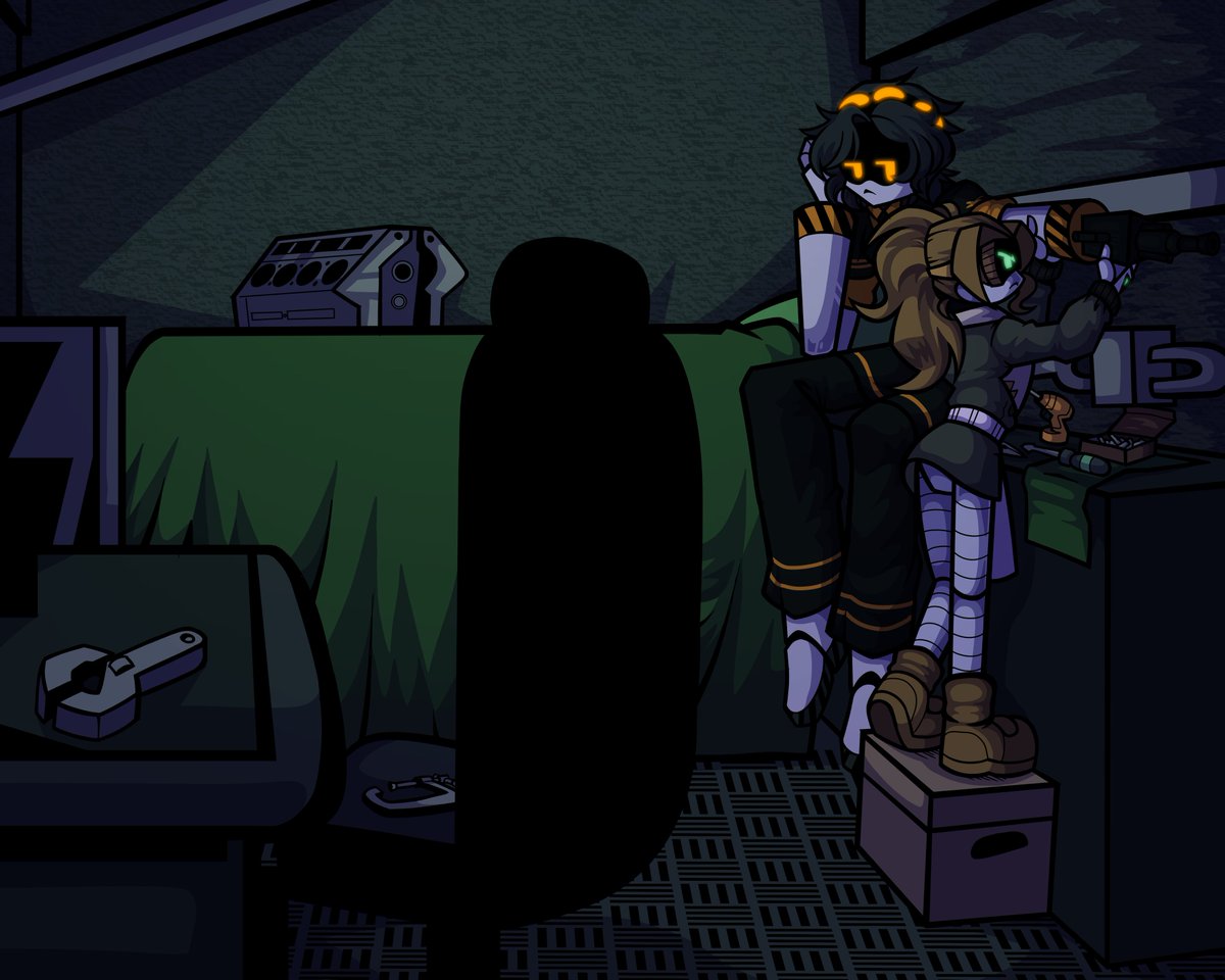 SniperWaffle115's tweet image. It&apos;s not every day you get to examine a disassembly drone, so you know Vera jumped at the opportunity.

Art by @Emzaro02!
The other OC, X, is owned by @woonernsfw!

#MurderDrones #MurderDronesOCs #MurderDronesOC