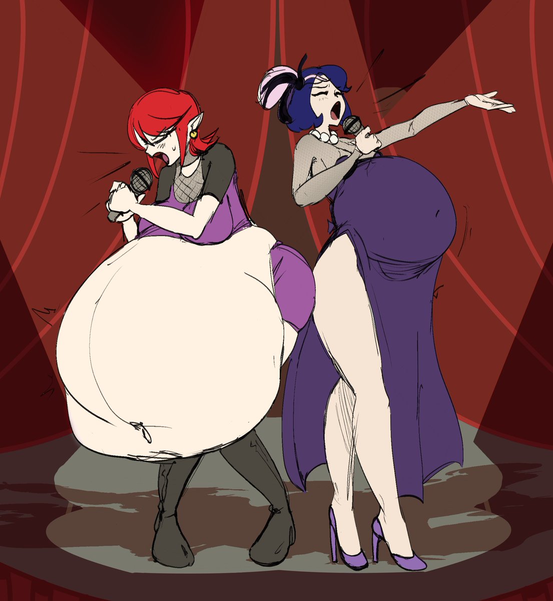 Belli-tone Symphony
(yes, neither are baritones or in a symphony, bite me)

I'm Going to try and be more proactive in uploading a bunch of old stuff, so I'll probably be lighter on the descriptions.

Drawn by <a href="/Popawheelie3/">ClinkoClinko</a> , Coloured by me, Aria belongs to <a href="/WickedKing_Art/">Wicked</a>