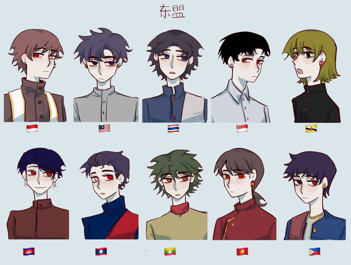 Yianany's tweet photo. 东帝汶加入了东盟，所以我补画了这个
#CountryHumans 
#countryhumansEastTimor https://t.co/ubUse3eHkt