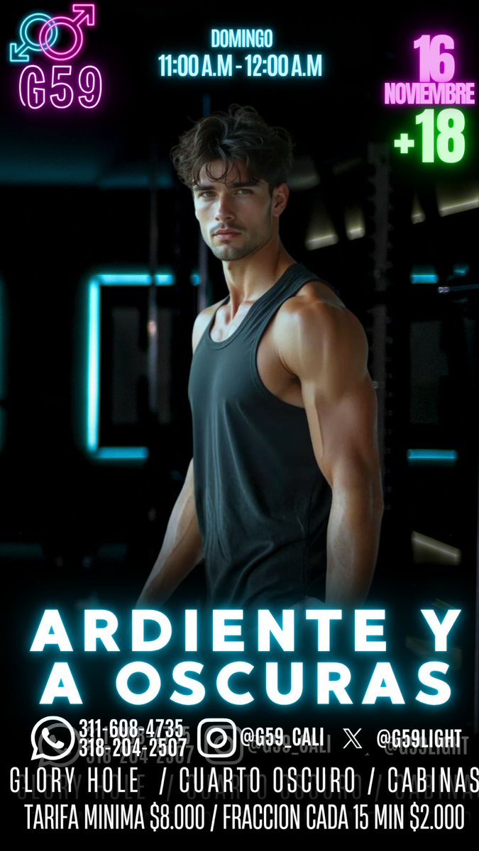 Conecta y descubre, comparte y deja fluir. No esperes el momento "perfecto" decídete y atrévete ir por toda. 

💲8K/Hora, Fracción adicional 15min $2K
15k temático nudista HOY desde las 6pm.
Tenemos promos 😎

📍 Calle 5 59-59 maps.app.goo.gl/K9JguZ42LcM3r5…

📞wa.me/573182042507