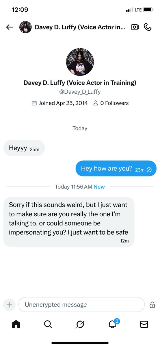 HarveyQVoice's tweet photo. HEY VOICE ACTORS!

Yet ANOTHER scam coming around, block this person and please be careful as always! https://t.co/7Jz8PgQ8UQ