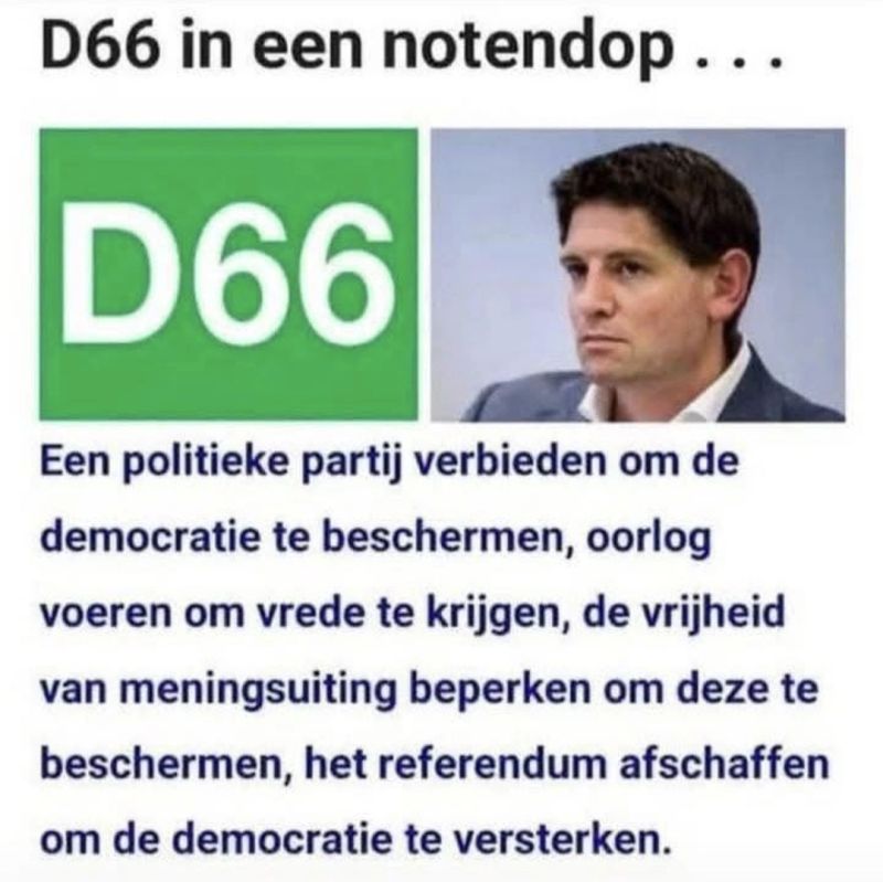 Zo slecht geïnformeerd zijn mensen. Dat ze massaal hebben gestemd op #D66 zonder zich dit allemaal te beseffen: