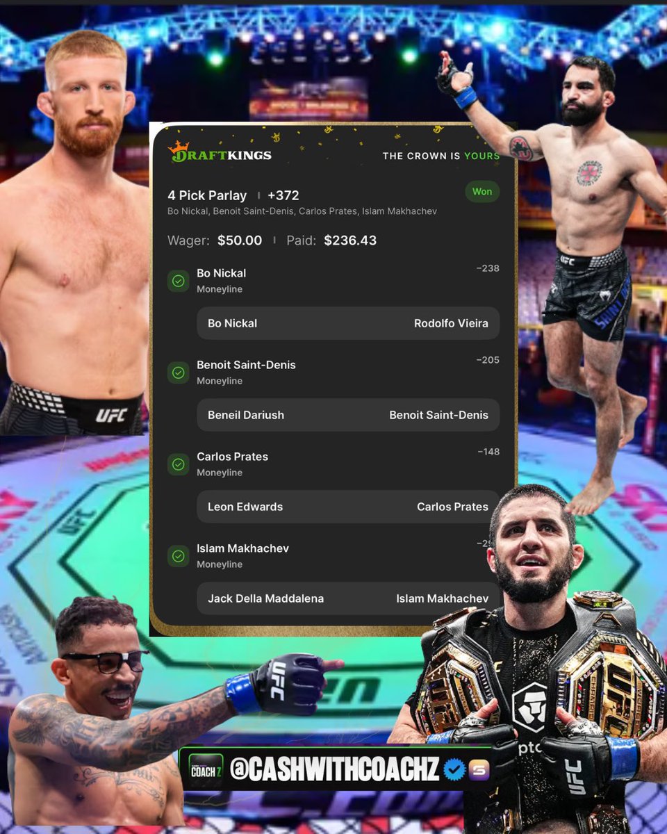 CASHWITHCOACHZ's tweet photo. May have been the easiest UFC cash of all time 🤣 

Drop your cashapp, like, and retweet to enter a cash giveaway 🤑

Use promo code NBA40 for 40% off any package 🫡 

Link in bio to tap in and cash as a community 💤 https://t.co/d7CeYF2aQX