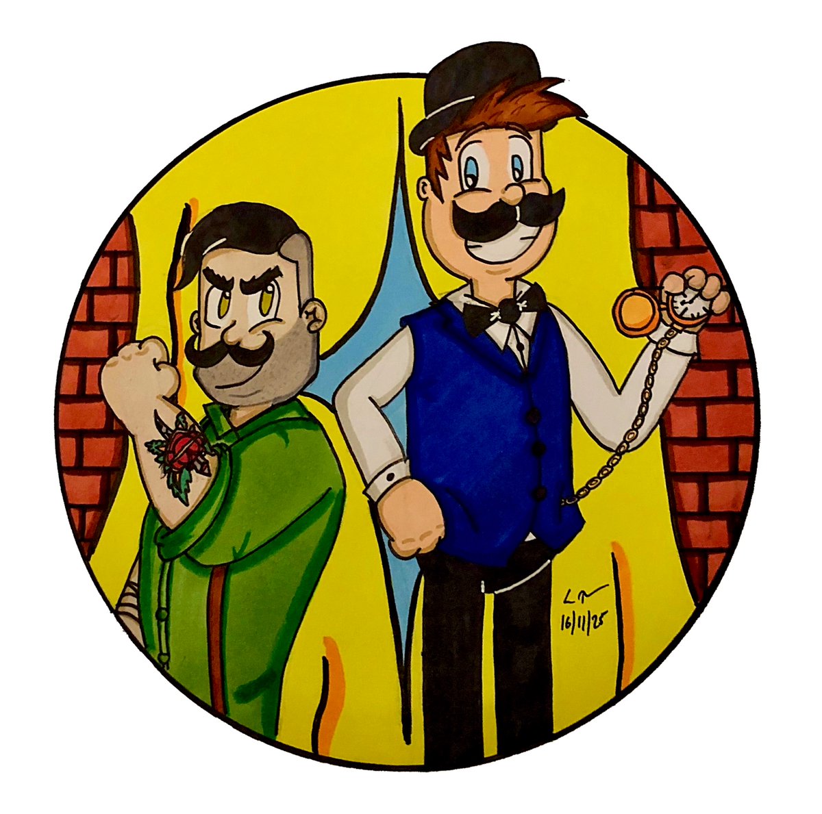 TracoButtons's tweet image. Just a couple of moustachioed dudes!