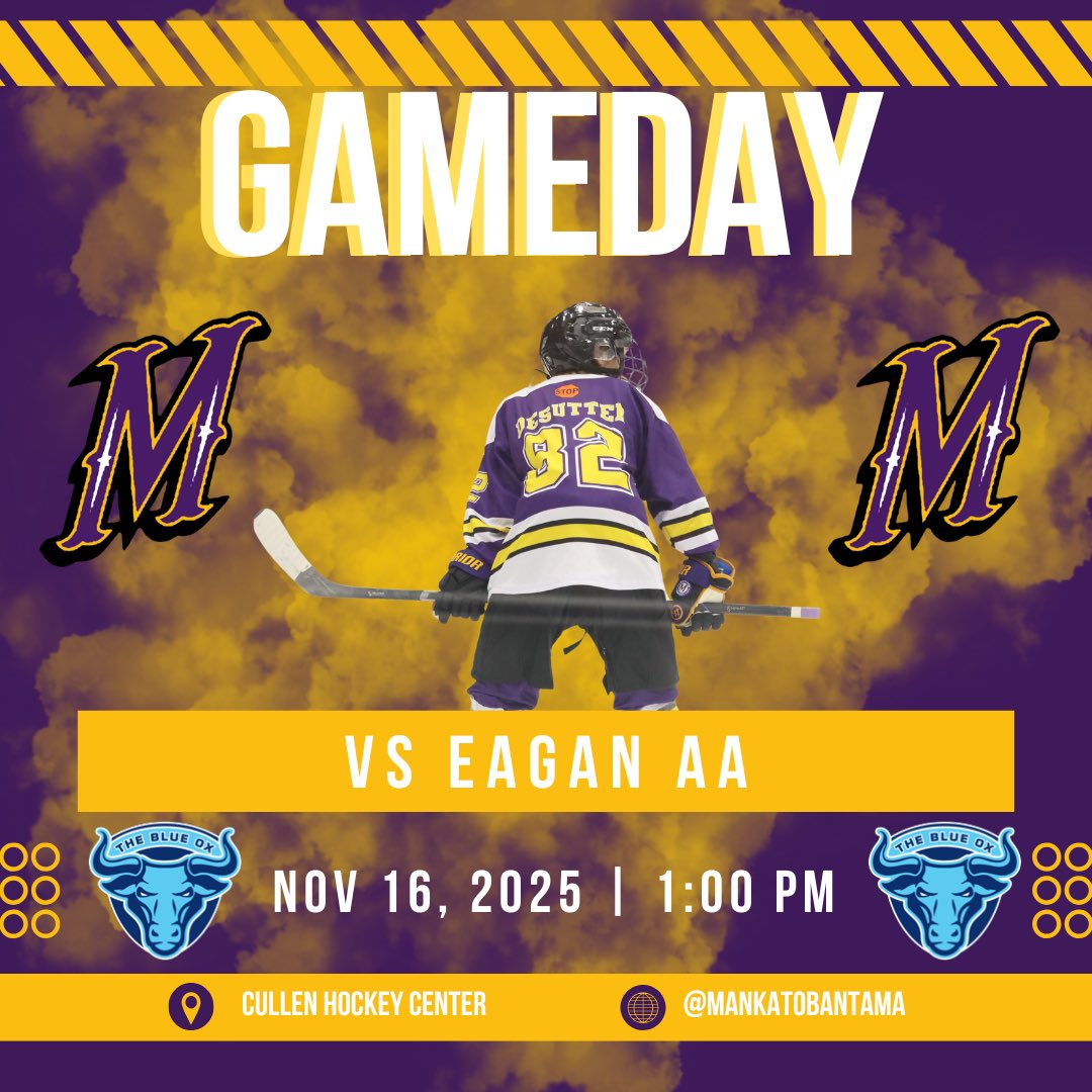 GAMEDAY! The Mavs to look to round out the Blue Ox with a W against Eagan! #rollmavs 

<a href="/YouthHockeyHub/">YHH</a> <a href="/FollowThePuck/">FollowThePuck 👻</a> <a href="/mnhshockeytalk/">mnhshockeytalk</a>