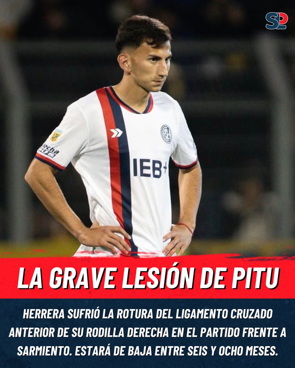🚨🙏🏻 ¡FUERZA, PITU! 

Daniel Herrera sufrió una dura lesión en su rodilla y #SanLorenzo lo pierde entre seis y ocho meses.