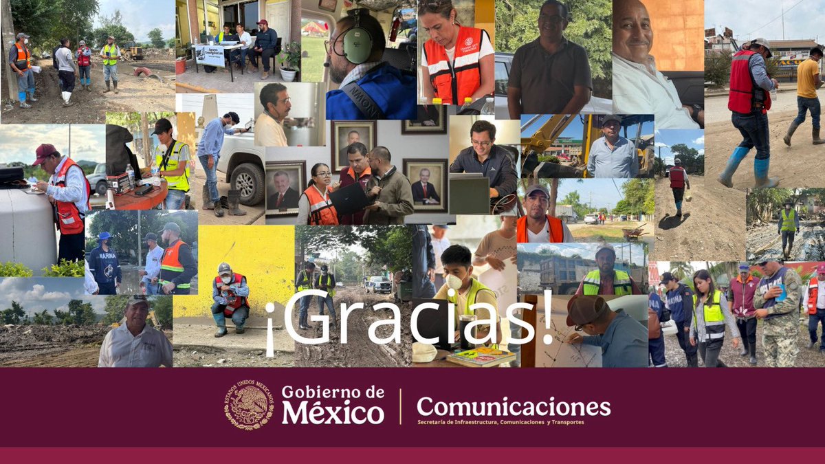 🙌 Gracias al equipo de la #SICT por su dedicación y profesionalismo durante los trabajos de limpieza y atención a la contingencia en el norte del estado. #Veracruz 

🚧 Su esfuerzo y compromiso hicieron posible mantener la movilidad y seguridad de las comunidades afectadas.

❤️