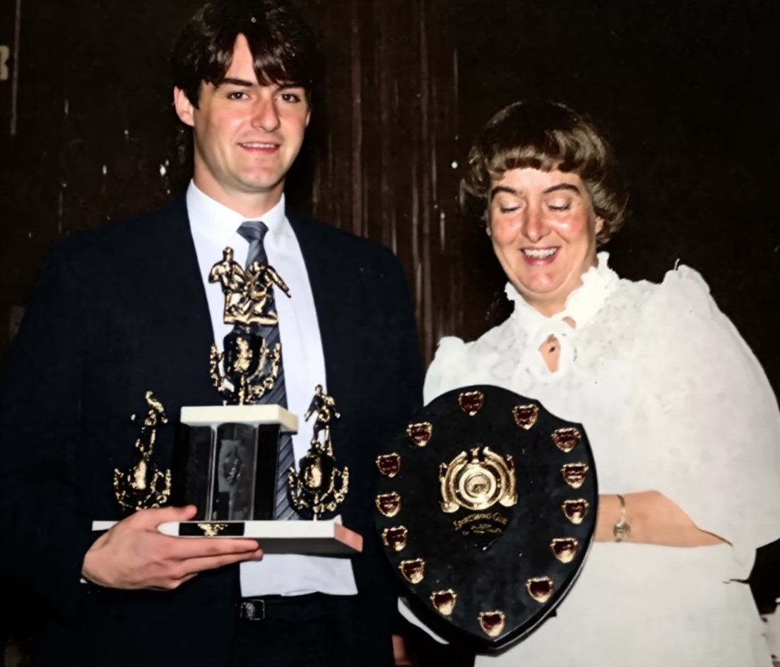 Steve Clarke with a haul of St Mirren Player of the Year awards in 1985