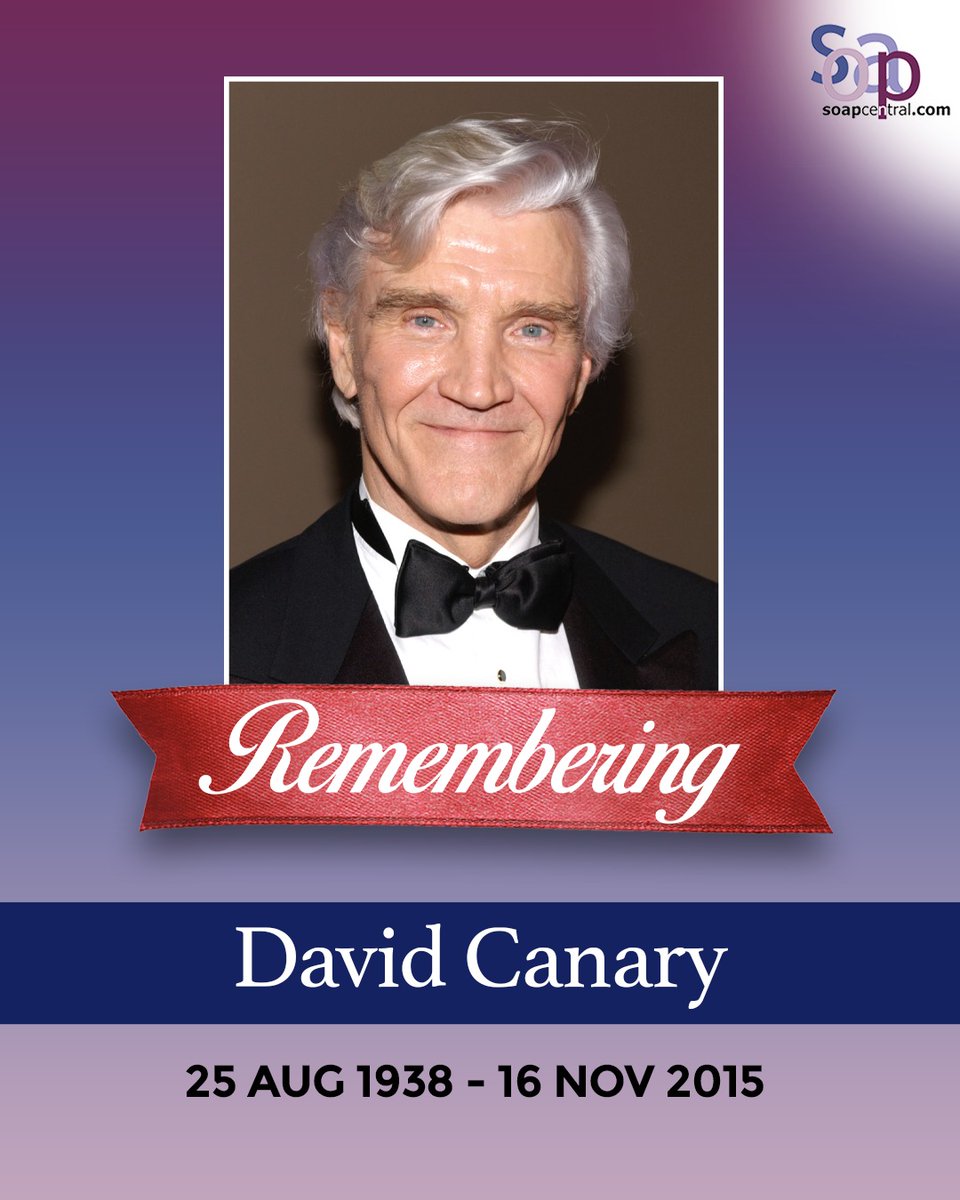 soapcentral's tweet image. Remembering David Canary — a powerhouse of daytime TV. His iconic dual role as Adam &amp;amp; Stuart Chandler on *All My Children* showcased unmatched talent and earned him multiple Emmys. A true legend whose work continues to inspire. Forever in our hearts.