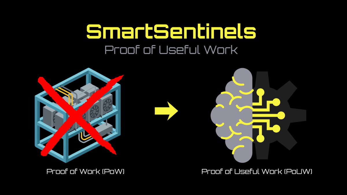 SmartSentinels_'s tweet image. We&apos;re SmartSentinels, and we&apos;re merging AI &amp;amp; Blockchain. But what does that mean? It means we&apos;re building the &apos;Proof of Useful Work&apos; (PoUW) network. 🧵👇

#SmartSentinels #AI #Blockchain  #Web3Innovation  #PoUW #ProofOfUsefulWork #NFTUtility