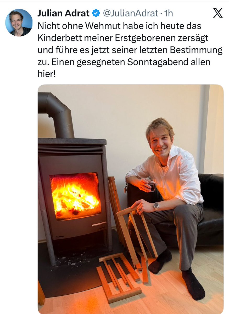 Ordnungswidrigkeiten begehen, der Umwelt maximal schaden, dem Kind ein schlechtes Vorbild sein und gleichzeitig stolz darauf sein.

Berlin 2025
#holzofengate