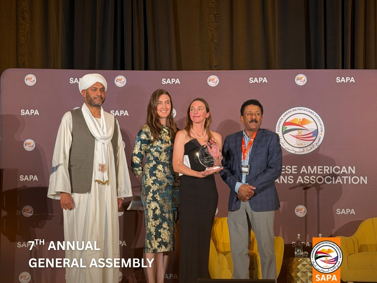SAPA Awards the 2025 Ali Fadul Memorial Award to the Humanitarian Research Lab (HRL) at YSPH

The Sudanese American Physicians Association (SAPA) proudly announces the awarding of the 2025 Ali Fadul Memorial Award to <a href="/HRL_YaleSPH/">Humanitarian Research Lab (HRL) at YSPH</a> in recognition of its significant contributions to