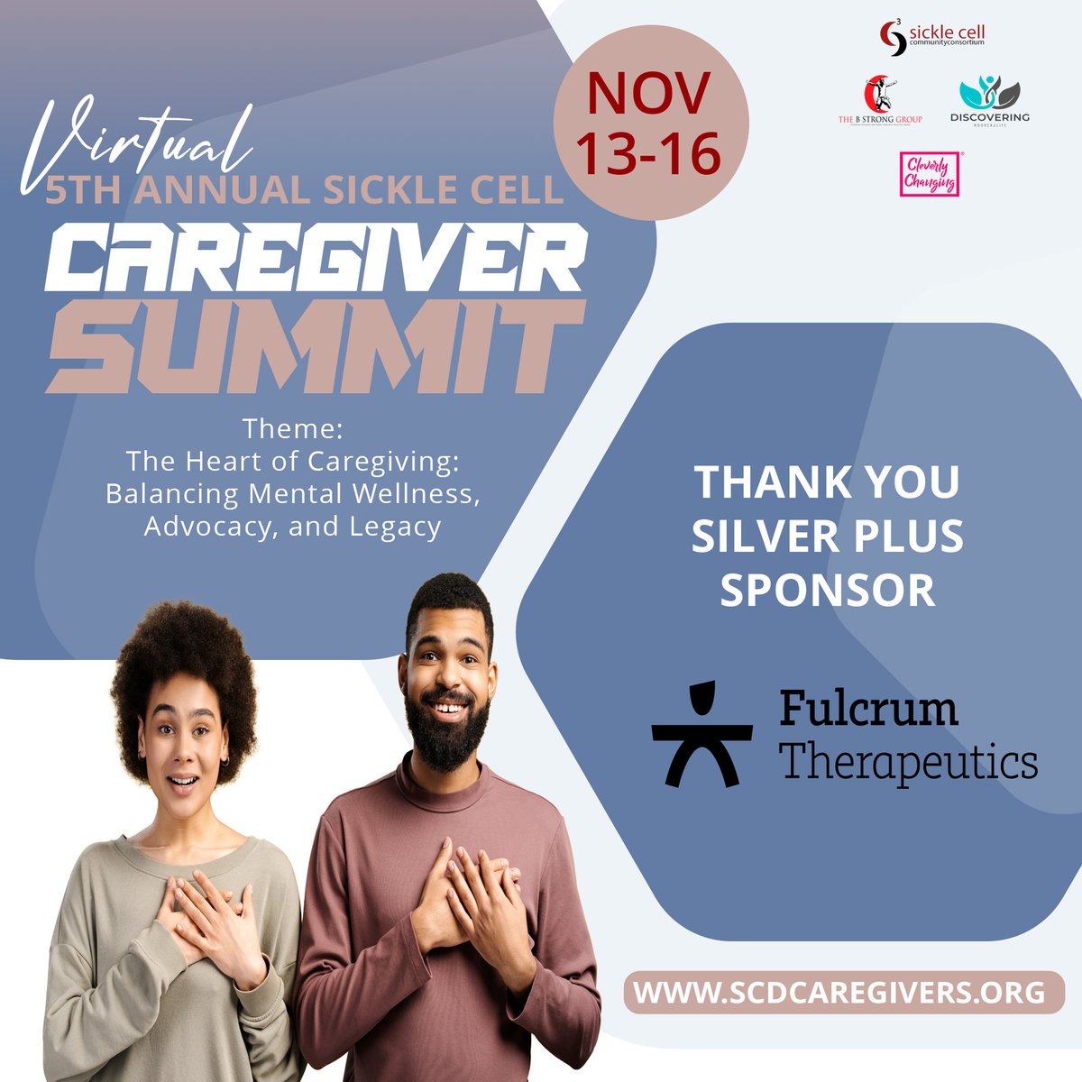 SCCConsortium's tweet photo. Grateful for the partners who power this Summit. @VertexPharma , @pfizer , @FulcrumTx , @AgiosPharma , and @novonordisk , thank you for standing with caregivers and supporting real impact in the sickle cell community.
Visit their booths, learn more, and stay engaged. https://t.co/CPTzDW02w8