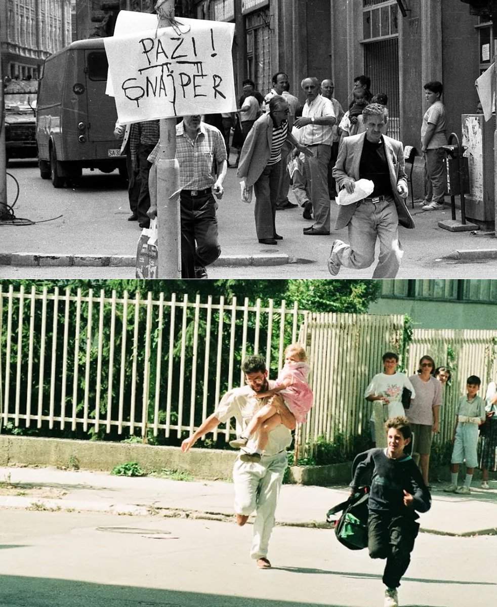 savunma_trhaber's tweet image. Boşnak yazar Emine Şeçeroviç Kaşlı:

▪️Ben bir avdım resmen.

▪️Saraybosna kuşatmasında 7 yaşında çocuktum. Keskin nişancılardan kaçmak için okula zikzak koşarak gidiyordum. 

▪️Küçücük bir çocuk olarak, hem Sırp hem de para ödeyip Avrupa'dan gelen katil turistlerden kaçtım.…
