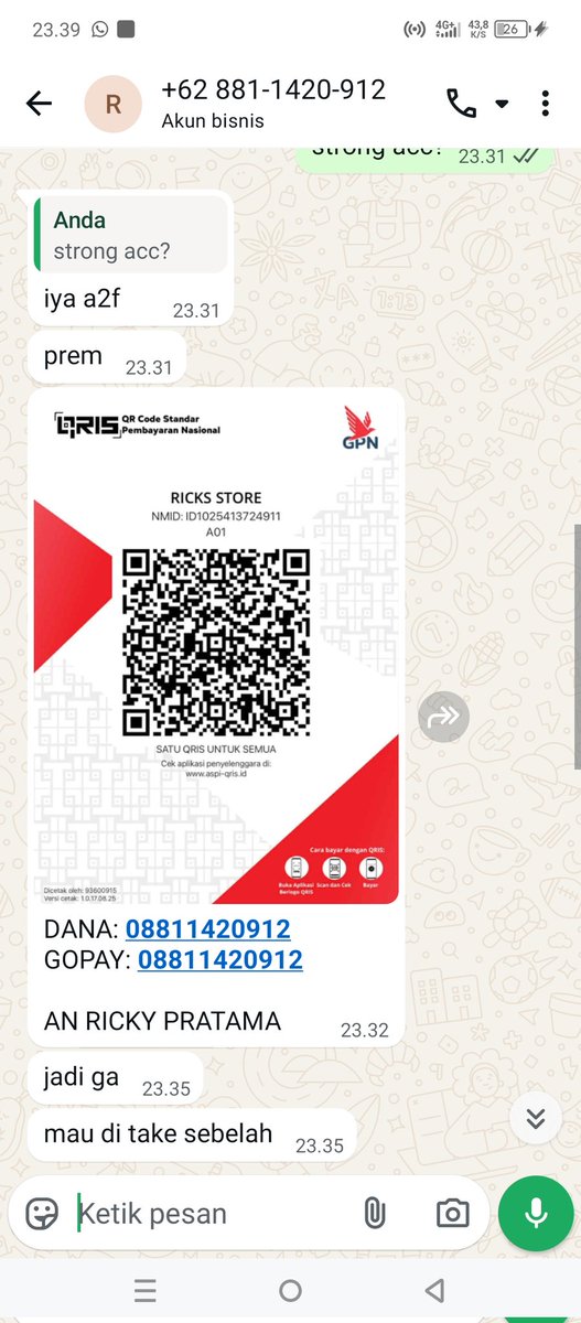 ibnuanwarshidiq's tweet image. okee, dan lagi sedekat ke fakir miskin. kayanya emang aku kurang sedekah 😇

kena scam nominal 497.200
08811420912
dana / gopay
atas nama ricky pratama