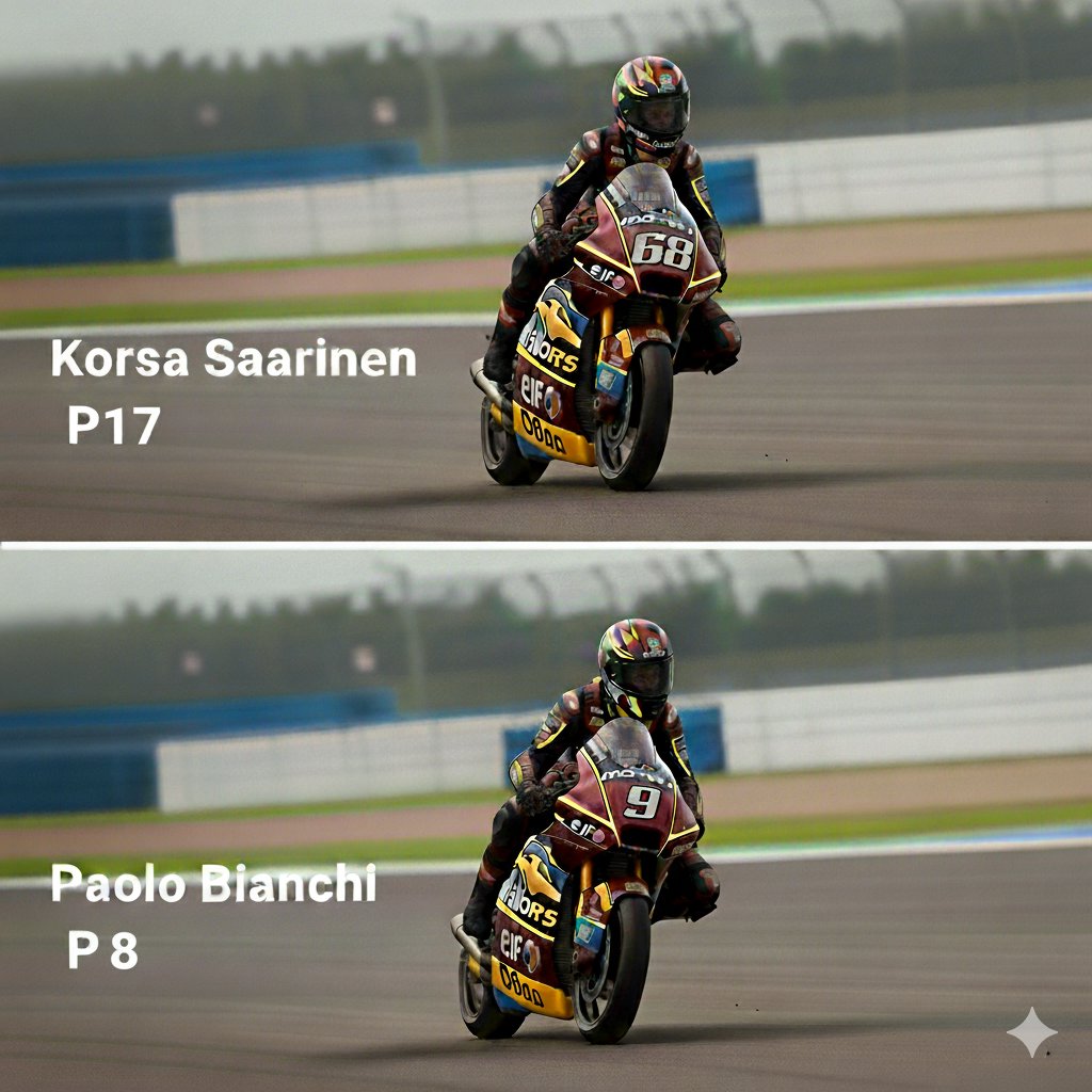 VDSTeamSIM's tweet image. Clasificación con luces y sombras @PaoloBianchiGP consigue pasar a Q2 con un buen P8 y @Korsa68 acaba 17° en su regreso