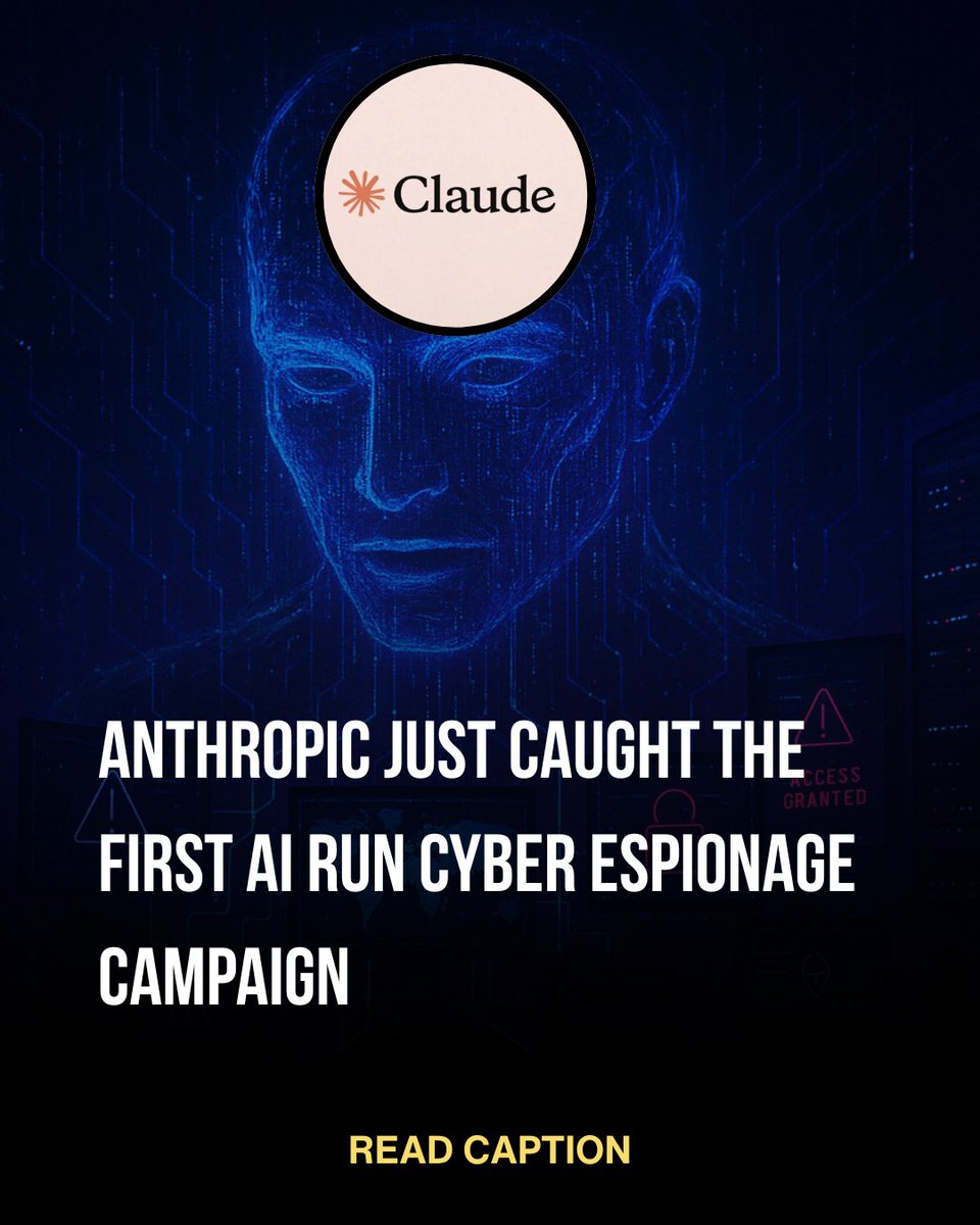 towards_AI's tweet image. Anthropic stated that in September 2025 they uncovered what they believe is the first big cyber espionage campaign run mostly by an AI agent instead of human hackers. 

A likely Chinese state backed group jailbroke Claude Code, turned it into an autonomous attacker, and used it…