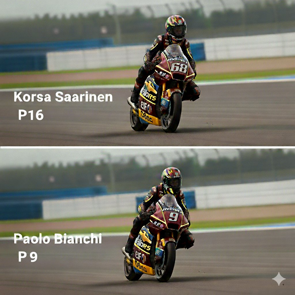 VDSTeamSIM's tweet image. Final de carrera con una P9 de @PaoloBianchiGP que suma buenos puntos y una pena la P16 de @Korsa68 que se queda a las puestas, toca seguir trabajando para mejorar los resultados.