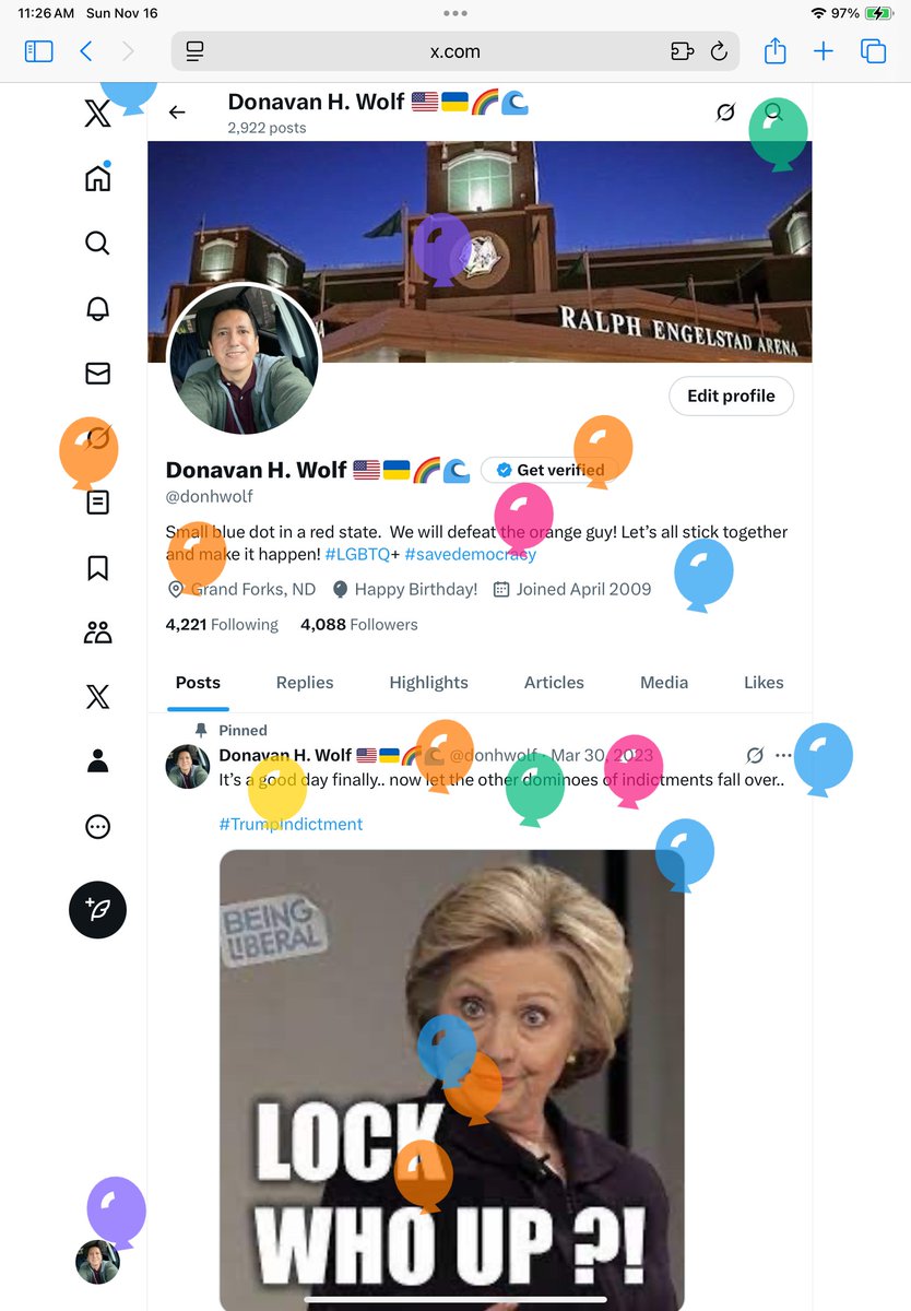 donhwolf's tweet photo. I got some balloons today!. I hit the big 5-0 https://t.co/1acTsp4FPY