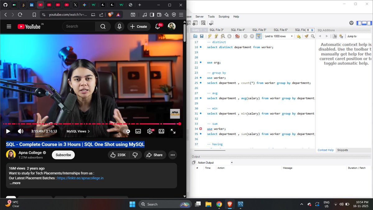 19thwolf's tweet photo. Just ran my last SELECT * FROM learning! 🎉
 Super proud to announce I've completed my SQL learning. Ready to start querying, joining, and aggregating real-world data. Time to level up my data skills!
What should I build first? 🤔

#SQL  #Database #CodingJourney https://t.co/gsVmgMgANN