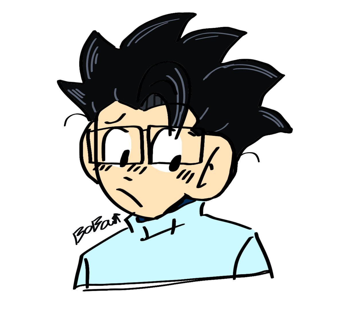 IGlazeNobody's tweet image. Gohan doodle for fun (rushed)
#Gohan
