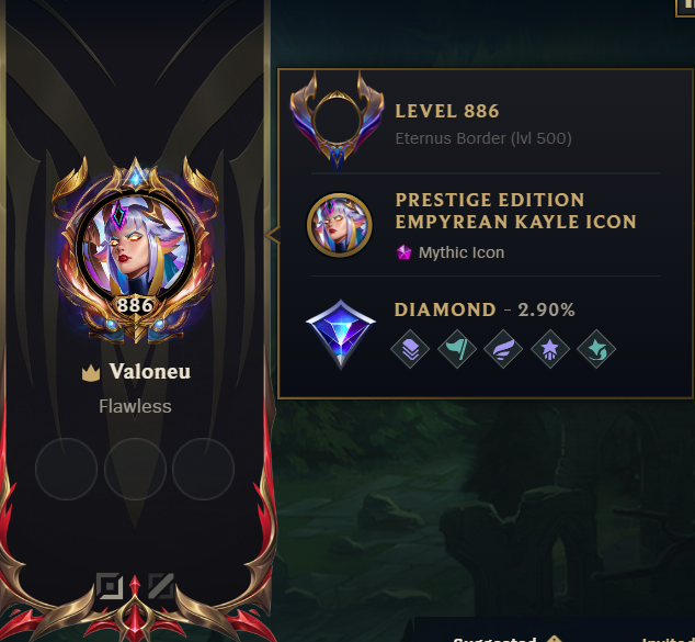 ValoneuPOX's tweet photo. These old league level borders were so fire, im so happy i got the bug where i can see it instead of the new one https://t.co/gphRdfJitR