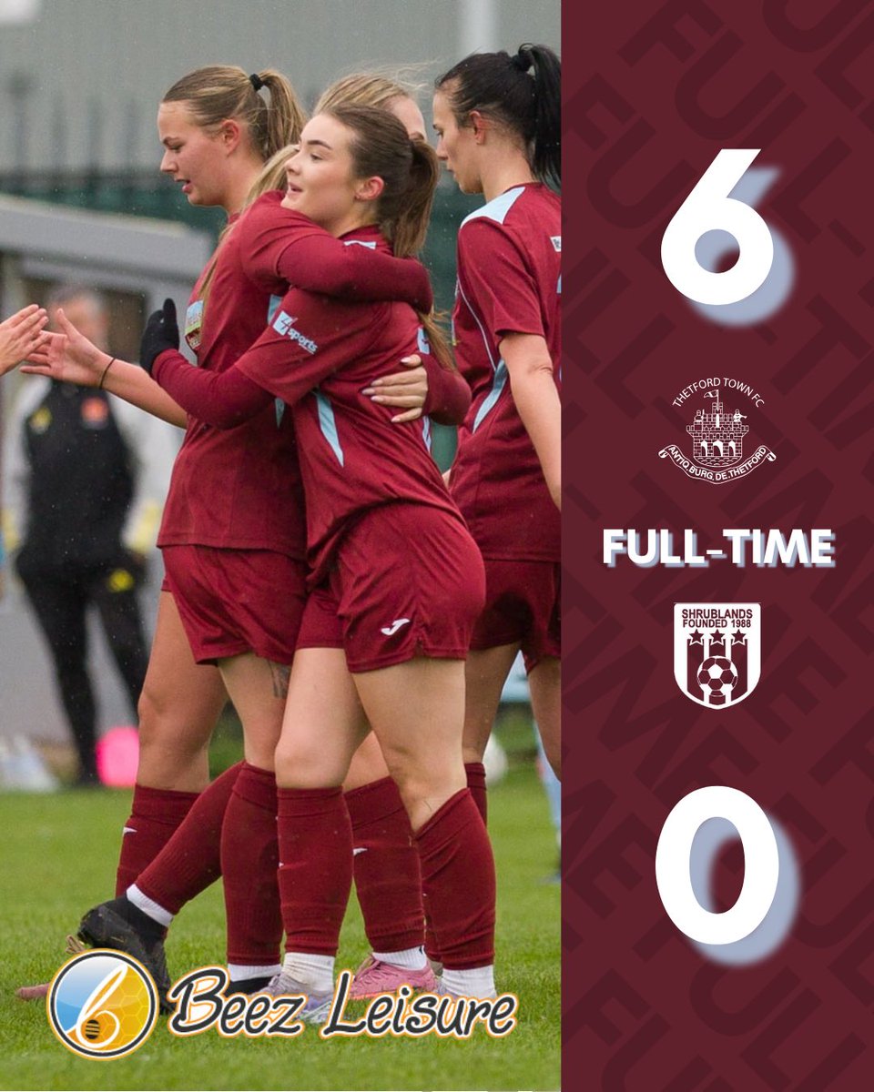 ❗️ 𝑭𝒖𝒍𝒍 𝑻𝒊𝒎𝒆 ❗️

A dominant 6–0 win sees our ladies into the next round of the Norfolk Women’s County Cup!

Top performance all round, and huge credit to the Shrublands keeper for a great game.

<a href="/BeezLeisure/">Beez Leisure</a> 💙💜

📸 Ray J Thompson
