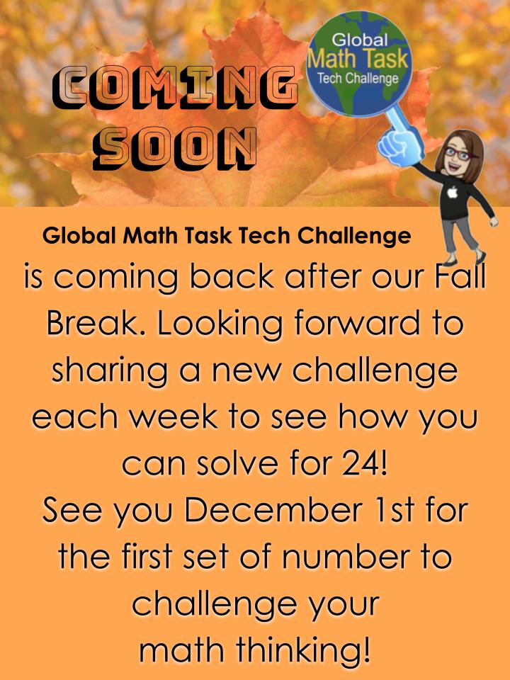 swampfrogfirst's tweet image. It&apos;s coming BACK! 
Global Math Task Tech Challenge 
Each week, I&apos;ll share 4 numbers to practice creating solutions of 24 using ➕, ➖, ✖, and/or ➗ 
Share your solutions!
Looking forward to seeing how many different solutions we can create!
#edtechcoach
