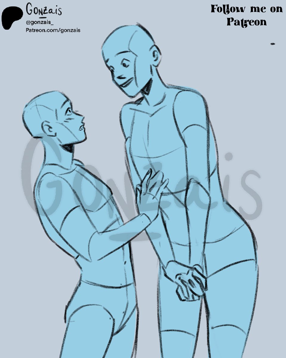 gonzais_'s tweet image. Size difference couples(female version)😊✨

More poses for Patrons 
Please share🫶🏻
#drawingbase #posereference #artbase #artreference #poses #練習 #日々描く #Poseref