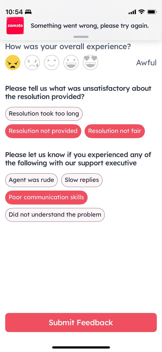 guvsabharwal's tweet photo. @zomatocare item missing in my order no resolution provided by customer care. Even feed back on app also not accept negative reviews https://t.co/IG3KPkhjBb