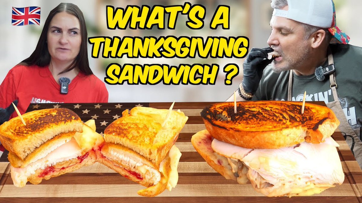 Mr_H_YouTube's tweet photo. The face of someone trying their first ever Thanksgiving Sandwich!! Join us today for the video. 
Link in the comments 

#mrhandfriends #thanksgiving #thanksgivingsandwich #turkey #thanksgivingleftovers #leftovers https://t.co/qGxrRkNp1Y