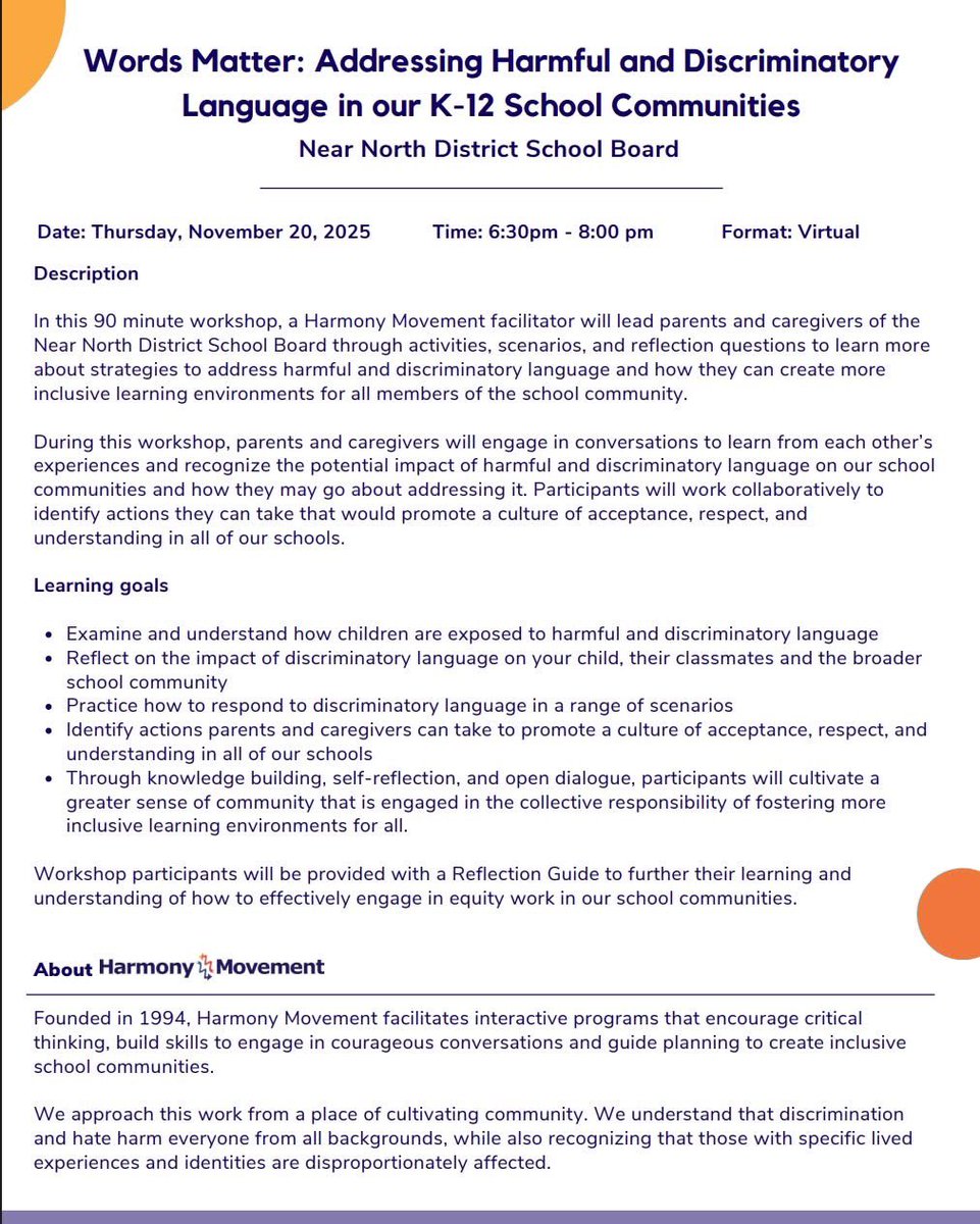 Words Matter Campaign Virtual Session Coming November 20th 2025. See poster for details.