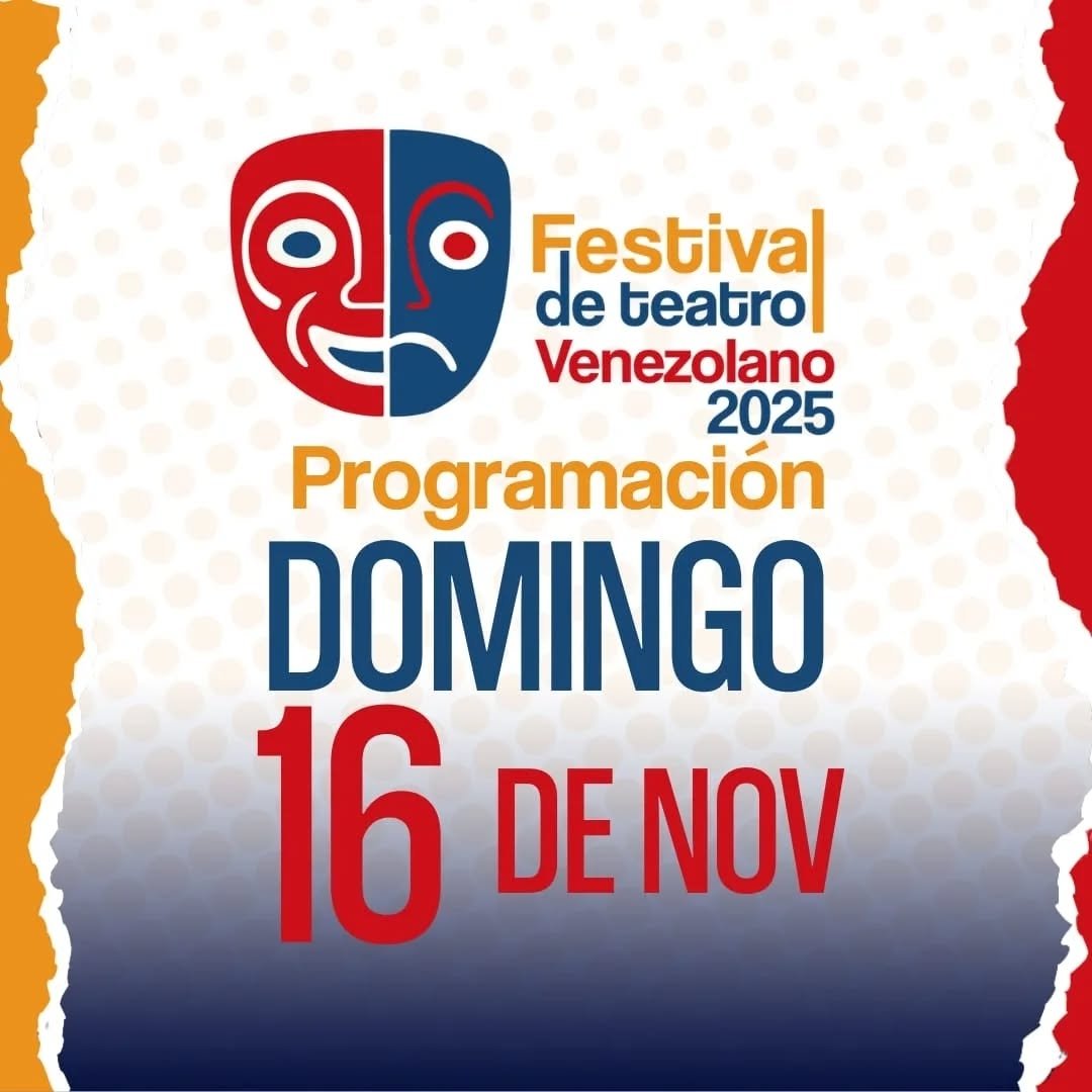 AcaCaracas's tweet image. #AcáCaracas dominguera, teatral y entrada libre.

HOY #Dom #16Nov el FESTIVAL DE TEATRO VENEZOLANO 2025 🎭 continúa en distintos puntos de la ciudad con presentaciones gratuitas.

Mira la programación y llégate a disfrutar de buen teatro venezolano sin pagar nada.🧵👇🏼
