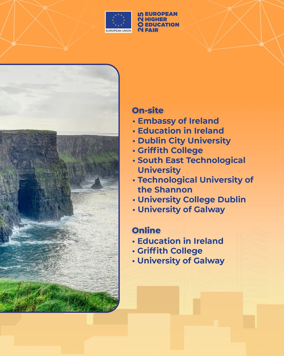 Experience the best of Ireland at #EHEF2025! 🇮🇪
Meet top Irish universities and discover why Ireland is one of EU’s leading study destinations!  
Register for free at ehefphilippines.com