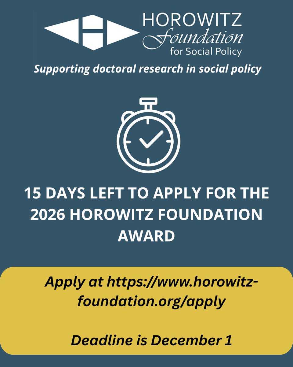 Horowitz Foundation for Social Policy tweet media